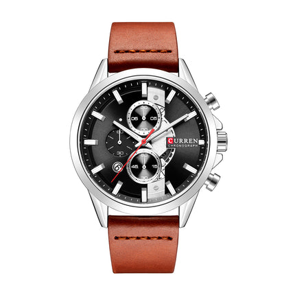 Men's Watches Leather Strap Watches Classic Waterproof Business Leisure Date Analog Quartz Watch for Men