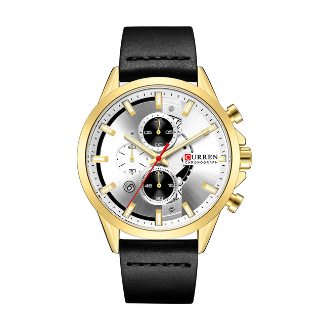 Men's Watches Leather Strap Watches Classic Waterproof Business Leisure Date Analog Quartz Watch for Men