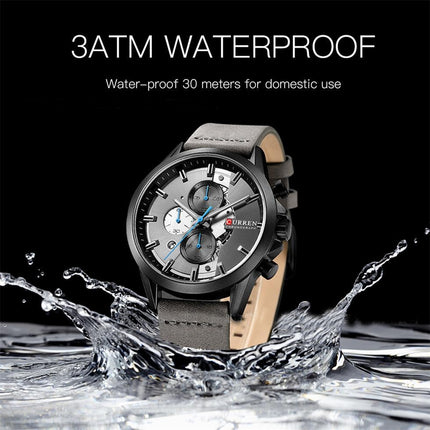 Men's Watches Leather Strap Watches Classic Waterproof Business Leisure Date Analog Quartz Watch for Men