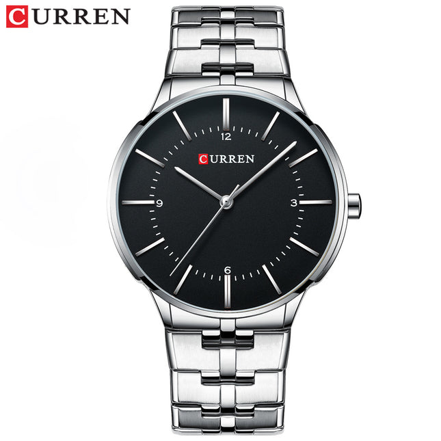 Men's Fashion Waterproof Watches  Stainless Steel Analogue Quartz Watch Business Leisure Wrist Watch for Men