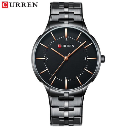 Men's Fashion Waterproof Watches  Stainless Steel Analogue Quartz Watch Business Leisure Wrist Watch for Men