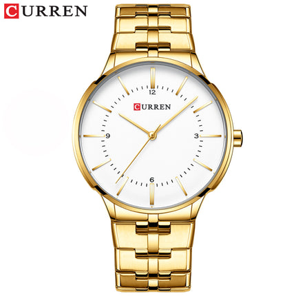 Men's Fashion Waterproof Watches  Stainless Steel Analogue Quartz Watch Business Leisure Wrist Watch for Men