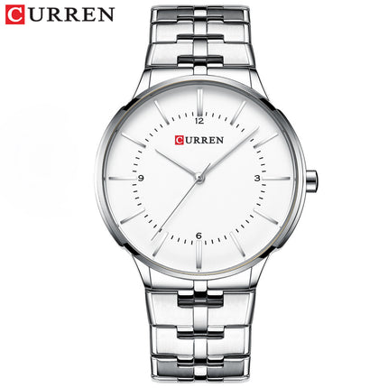 Men's Fashion Waterproof Watches  Stainless Steel Analogue Quartz Watch Business Leisure Wrist Watch for Men