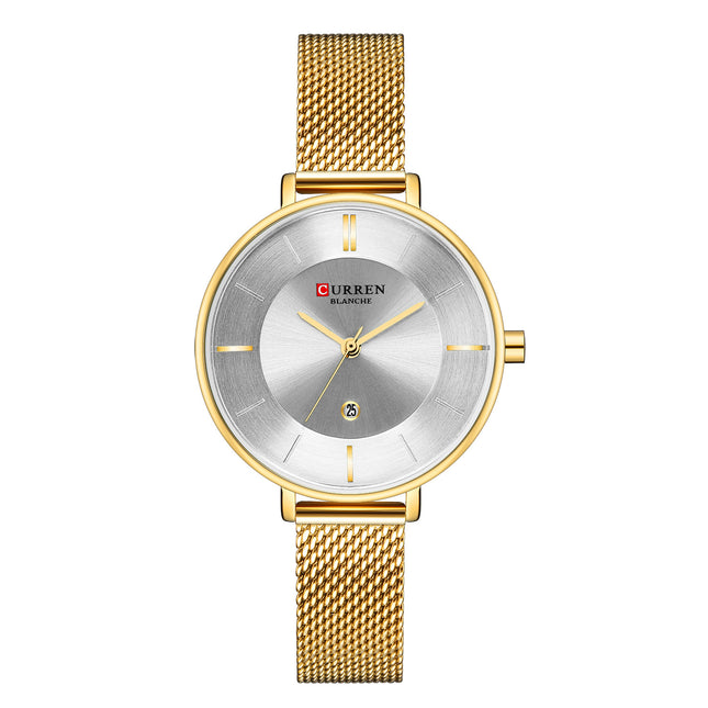 Women's Fashion Watches Analog Quartz Calendar Mesh Belt Ladies Wristwatch Waterproof Watch Of Women