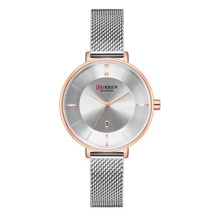 Women's Fashion Watches Analog Quartz Calendar Mesh Belt Ladies Wristwatch Waterproof Watch Of Women
