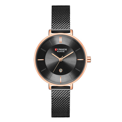 Women's Fashion Watches Analog Quartz Calendar Mesh Belt Ladies Wristwatch Waterproof Watch Of Women