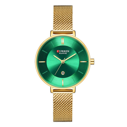 Women's Fashion Watches Analog Quartz Calendar Mesh Belt Ladies Wristwatch Waterproof Watch Of Women