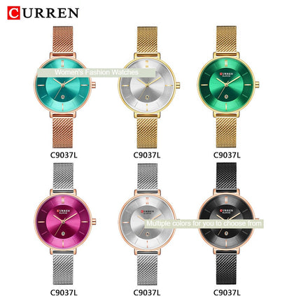 Women's Fashion Watches Analog Quartz Calendar Mesh Belt Ladies Wristwatch Waterproof Watch Of Women