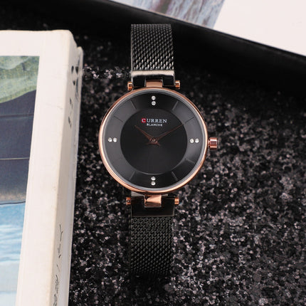 Women's Fashion Watches Ladies Quartz Watches Stainless Steel Band Wrist Watch Women Waterproof Leisure Watches
