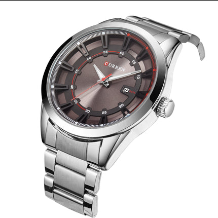 Men's Watches, Analogue Waterproof Business Stainless Steel Bracelet Watches with  calendar Reading, Fashion Watch for Men