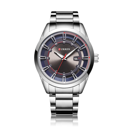 Men's Watches, Analogue Waterproof Business Stainless Steel Bracelet Watches with  calendar Reading, Fashion Watch for Men