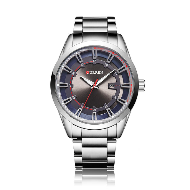 Men's Watches, Analogue Waterproof Business Stainless Steel Bracelet Watches with  calendar Reading, Fashion Watch for Men
