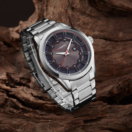 Men's Watches, Analogue Waterproof Business Stainless Steel Bracelet Watches with  calendar Reading, Fashion Watch for Men