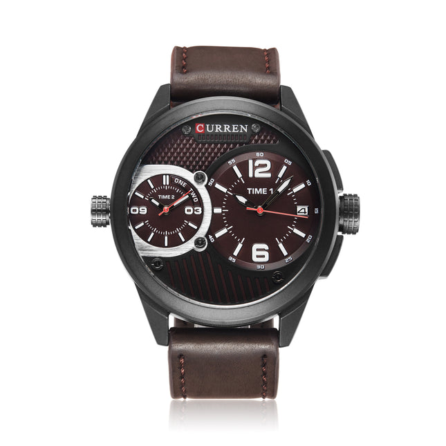 Men's Watches Quartz Double Movement Watches Fashion Sports And Leisure Waterproof Wristwatch  Watch for Men