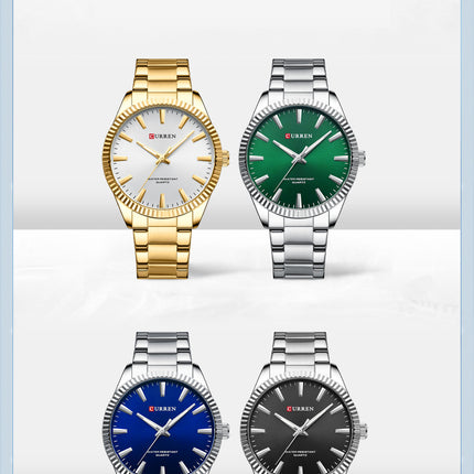 Men's Watches Waterproof Stainless Steel Analog Quartz Watch Men Fashion Business Steel Strap Wrist Watch