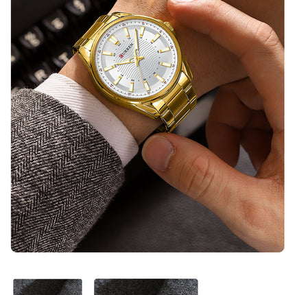 Men's Watch, Analogue Waterproof Business Stainless Steel Bracelet Watches, Anti-Scratch Fashion Business Watch for Men