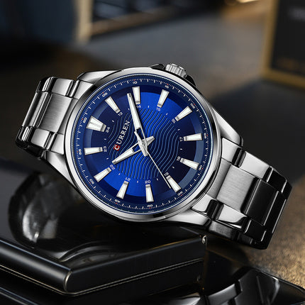 Men's Watch, Analogue Waterproof Business Stainless Steel Bracelet Watches, Anti-Scratch Fashion Business Watch for Men