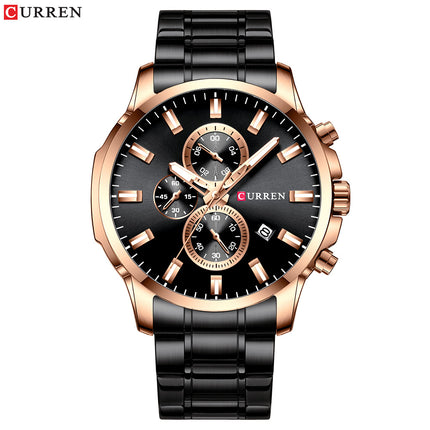 Men's watches,Men's Analog Watch Waterproof Quartz Watch of Men Business Fashion Stainless Steel Multifunctional Wristwatch