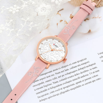 Women's fashion Watches, Elegant Lady's Watch Leather Band Ladies Watch for Women Waterproof Leisure Quartz Stone Watch