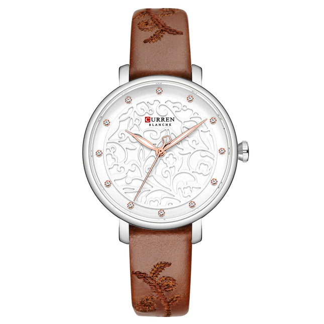 Women's fashion Watches, Elegant Lady's Watch Leather Band Ladies Watch for Women Waterproof Leisure Quartz Stone Watch
