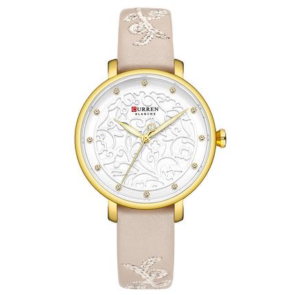 Women's fashion Watches, Elegant Lady's Watch Leather Band Ladies Watch for Women Waterproof Leisure Quartz Stone Watch