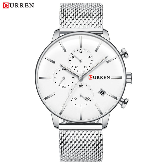 Men's Watches Business Analog Quartz Date Watch for Men Casual Stainless Steel Waterproof Wrist Watch