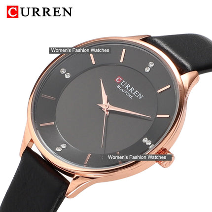 Women's Watch Genuine Leather Strap Watches for Women Fashion Casual Watch for Ladies Wrists Waterproof Quartz Wristwatches