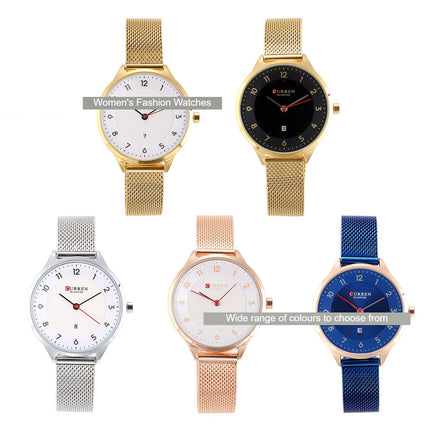 Women Watch Classic Stainless Steel Waterproof Calendar Quartz Analog Watch Fashion Ladies Wrist Watches