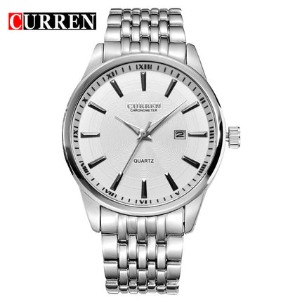 Men's Analog Digital Watches Waterproof Calendar Quartz Watch for Men Business Fashion Stainless Steel Wristwatch