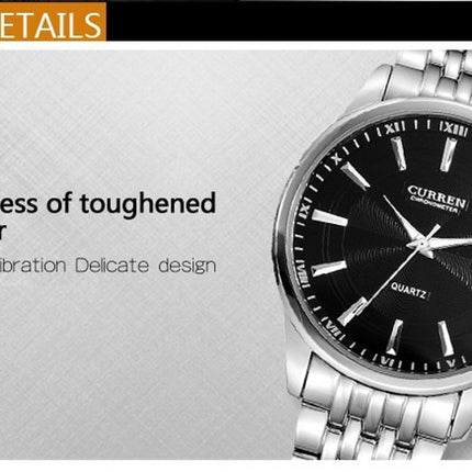 Men's Analog Digital Watches Waterproof Calendar Quartz Watch for Men Business Fashion Stainless Steel Wristwatch