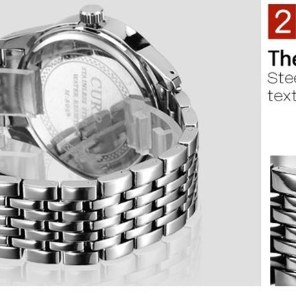 Men's Analog Digital Watches Waterproof Calendar Quartz Watch for Men Business Fashion Stainless Steel Wristwatch
