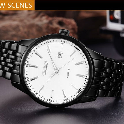 Men's Analog Digital Watches Waterproof Calendar Quartz Watch for Men Business Fashion Stainless Steel Wristwatch