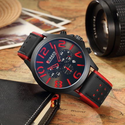 Stylish Wrist Watch for Men, Perfect Quartz Movement, Waterproof Analog Sport Watches with Calendar Men's Watches