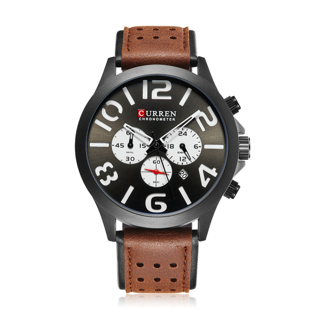 Stylish Wrist Watch for Men, Perfect Quartz Movement, Waterproof Analog Sport Watches with Calendar Men's Watches