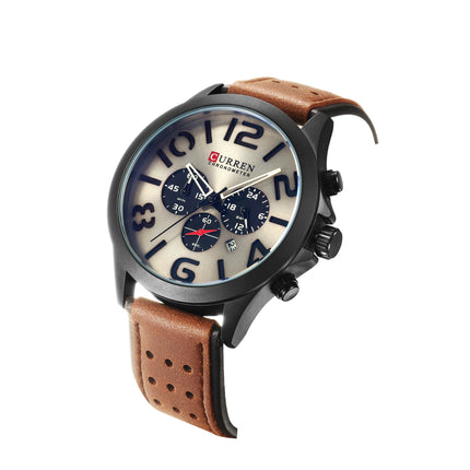 Stylish Wrist Watch for Men, Perfect Quartz Movement, Waterproof Analog Sport Watches with Calendar Men's Watches