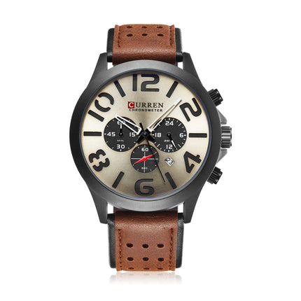 Stylish Wrist Watch for Men, Perfect Quartz Movement, Waterproof Analog Sport Watches with Calendar Men's Watches
