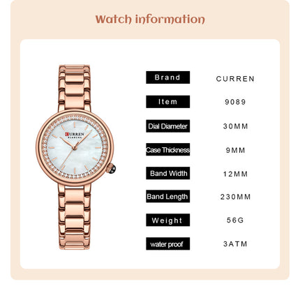 Women's Watches Fashion Casual Waterproof Stainless Steel Watch for Women  Movement Quartz Analog Watch