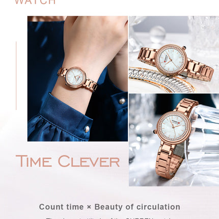 Women's Watches Fashion Casual Waterproof Stainless Steel Watch for Women  Movement Quartz Analog Watch