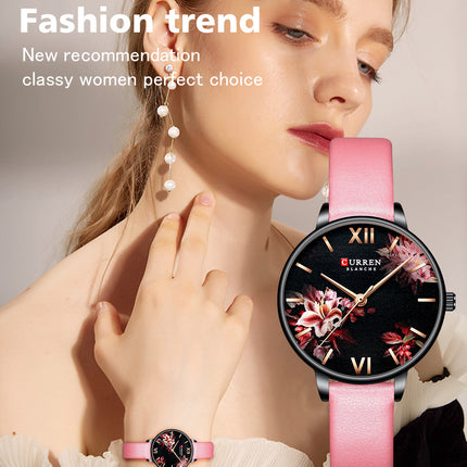 Women's Watches Quartz Analog Leather Strap Watch Waterproof Quartz Movement Watch for Women