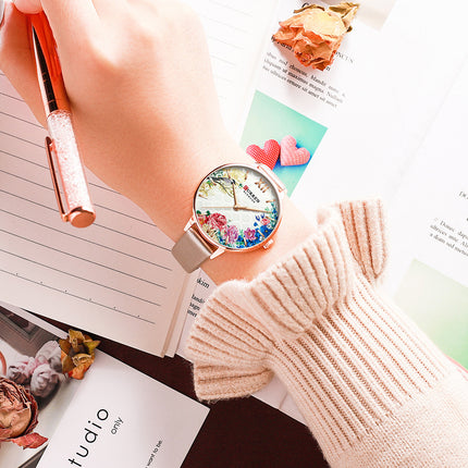 Women's Watches Quartz Analog Leather Strap Watch Waterproof Quartz Movement Watch for Women