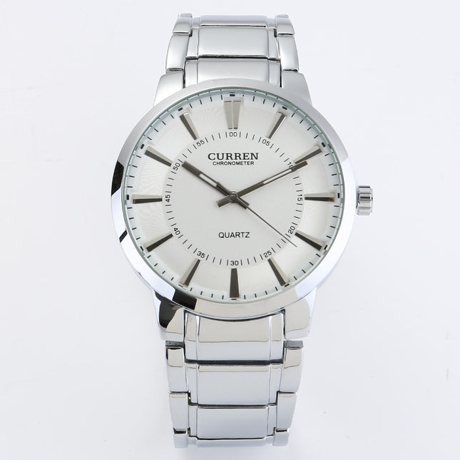 Men's Watches Fashion Waterproof Stainless Steel Analogue Watches Quartz Watch Business Wrist Watch for Men