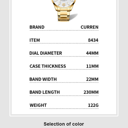 Men's Watches Fashion Stainless Steel Strap Casual Waterproof Wristwatch Business Quartz Watch for Men