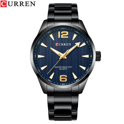 Men's Watches Fashion Stainless Steel Strap Casual Waterproof Wristwatch Business Quartz Watch for Men
