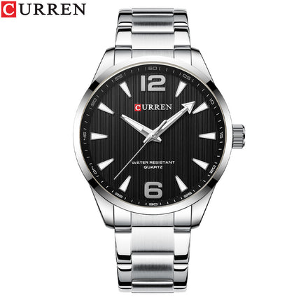 Men's Watches Fashion Stainless Steel Strap Casual Waterproof Wristwatch Business Quartz Watch for Men