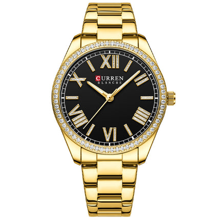 Women's Watches Fashion Women Watches Stainless Steel Band Waterproof Quartz Watch for Women