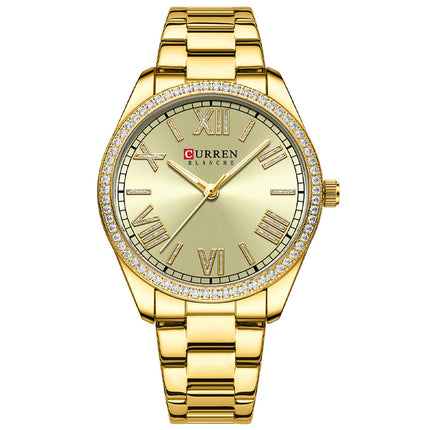 Women's Watches Fashion Women Watches Stainless Steel Band Waterproof Quartz Watch for Women