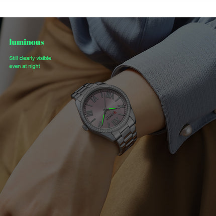 Women's Watches Fashion Women Watches Stainless Steel Band Waterproof Quartz Watch for Women