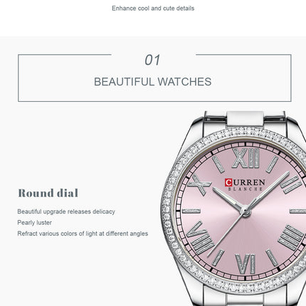 Women's Watches Fashion Women Watches Stainless Steel Band Waterproof Quartz Watch for Women