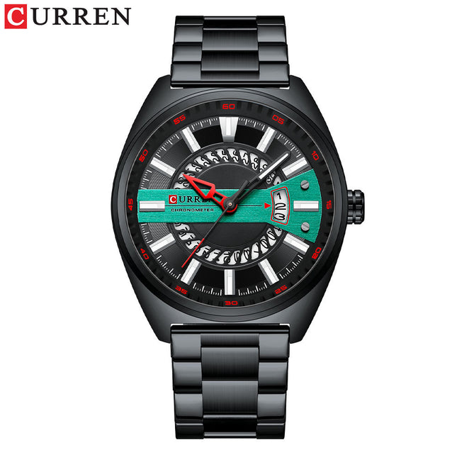 Men's Watches,  Waterproof Calendar Quartz wristwatches Stainless Steel Strap Watch for Men-V2