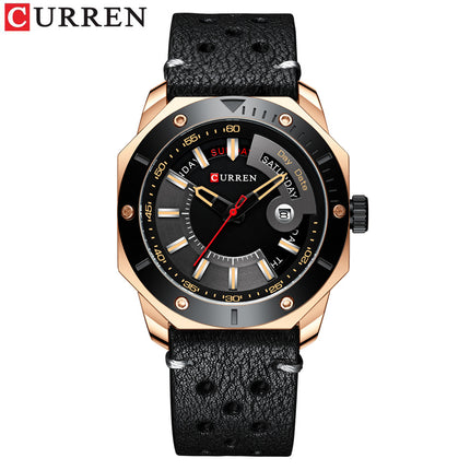 Men's Watches, Stainless Steel Strap wristwatches Waterproof Quartz Calendar Business Watch for Men